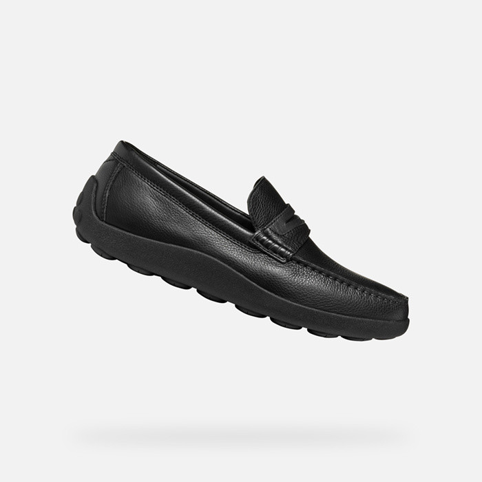 Leather loafers SPHERICA EC14 MAN Black | GEOX