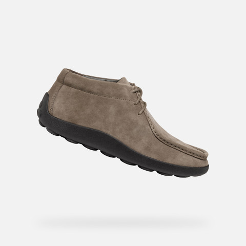 Suede loafers SPHERICA EC14 MAN Dove grey - image number 0 | GEOX