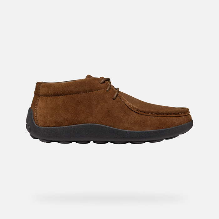 Suede loafers SPHERICA EC14 MAN Brown cotto | GEOX