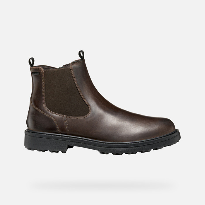 Waterproof ankle boots LAGORAI + GRIP ABX MAN Dark Brown | GEOX