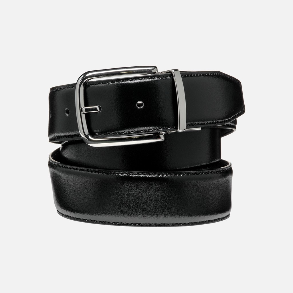 Leather belt BELT MAN Black - image number 0 | GEOX