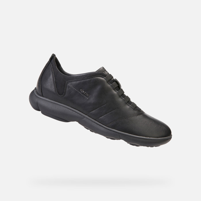 Geox® NEBULA: Black Laceless Sneakers for Men | Geox ® SS23