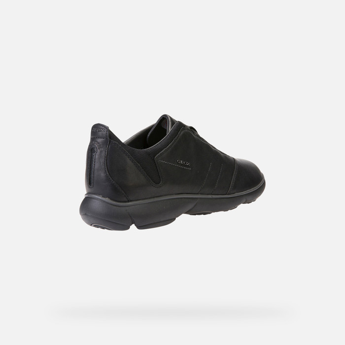 Geox® NEBULA: Black Laceless Sneakers Geox® Nebula
