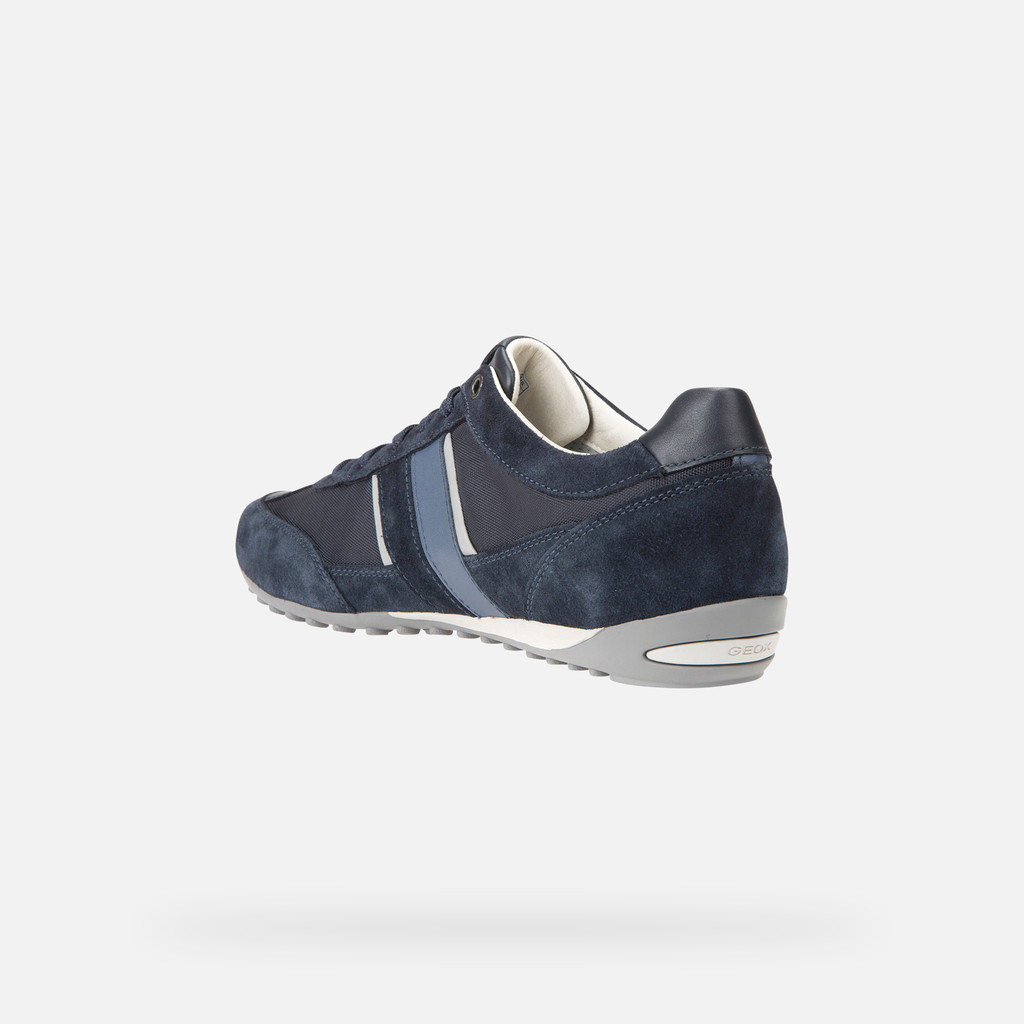 Geox® WELLS: Men's Dark navy blue Low Top Sneakers | Geox®