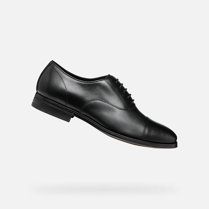 Scarpe in pelle REZZONICO UOMO Nero | GEOX