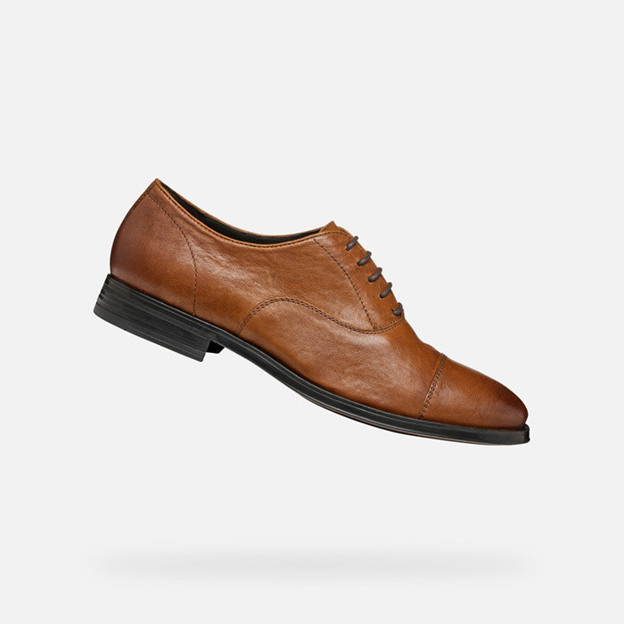 Scarpe in pelle REZZONICO UOMO Cognac | GEOX