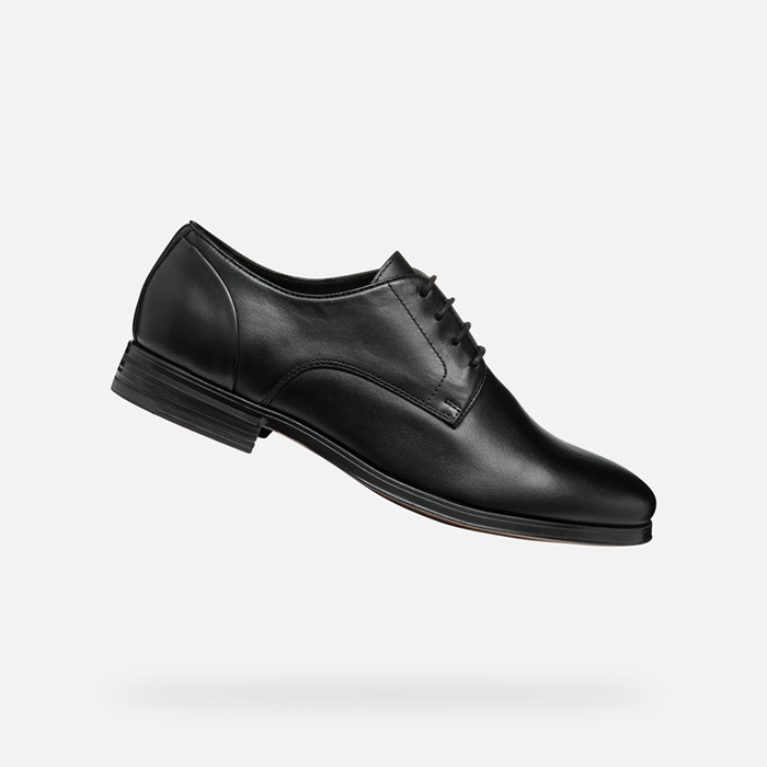 Scarpe in pelle REZZONICO UOMO Nero | GEOX