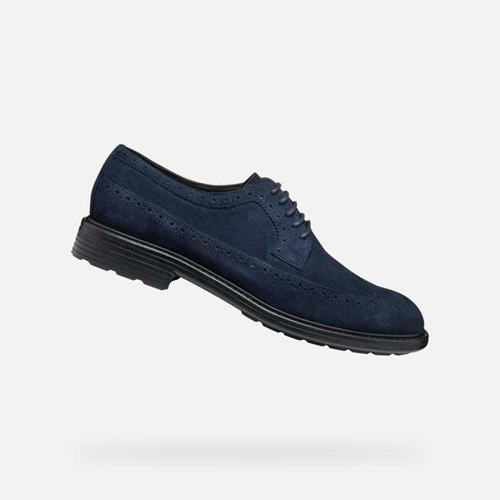 Scarpe camoscio WALK PLEASURE UOMO Blu navy | GEOX