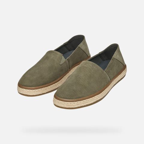 Espadrilles PANTELLERIA MAN Light Olive Green - image number 8 | GEOX