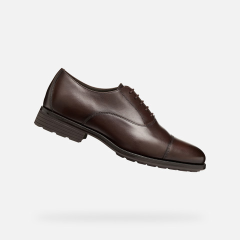 Leather shoes WALK PLEASURE F MAN Coffee - image number 0 | GEOX