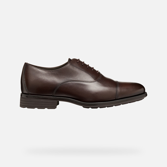 Leather shoes WALK PLEASURE F MAN Coffee | GEOX