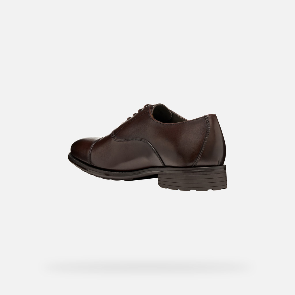 Leather shoes WALK PLEASURE F MAN Coffee - image number 3 | GEOX