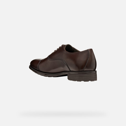 Leather shoes WALK PLEASURE F MAN Coffee - image number 3 | GEOX
