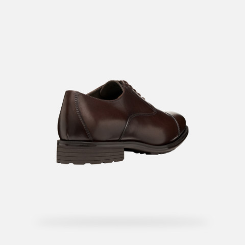 Leather shoes WALK PLEASURE F MAN Coffee - image number 4 | GEOX