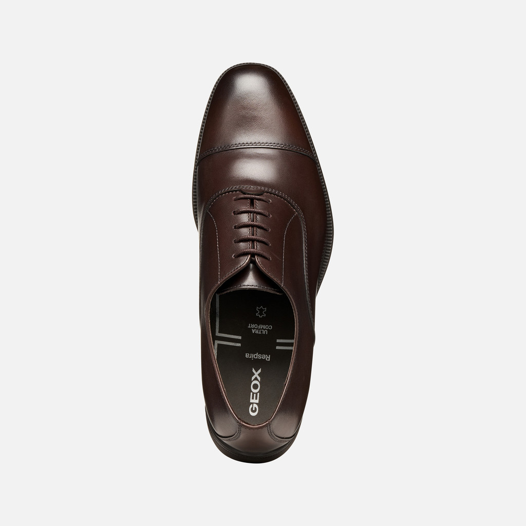 Leather shoes WALK PLEASURE F MAN Coffee - image number 5 | GEOX