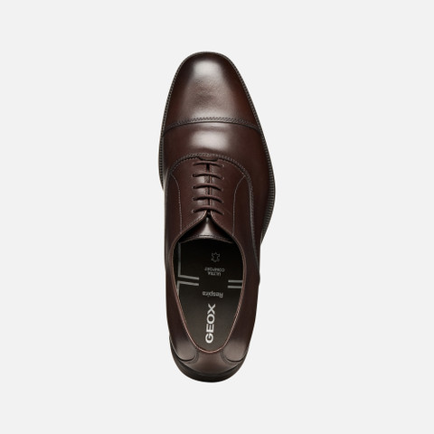 Leather shoes WALK PLEASURE F MAN Coffee - image number 5 | GEOX