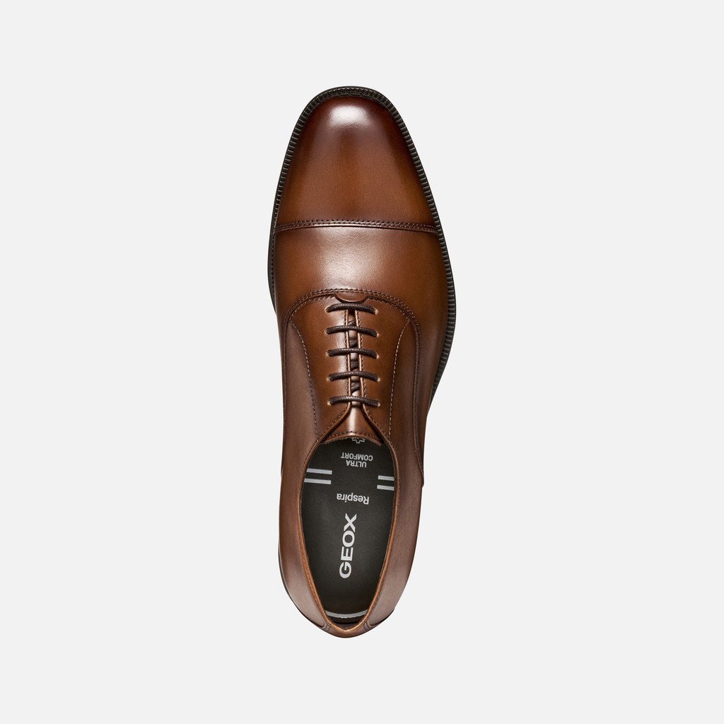 Leather shoes WALK PLEASURE F MAN Cognac - image number 5 | GEOX
