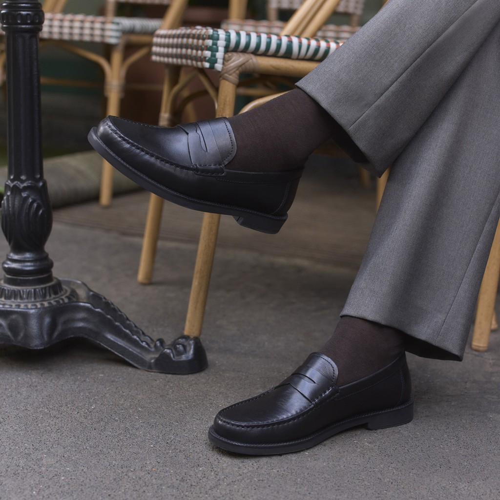 Leather dress loafers RECANATI MAN Black - image number 2 | GEOX