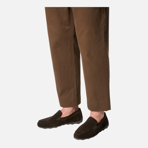 Suede loafers SPHERICA EC16 MAN Dark Brown - image number 2 | GEOX