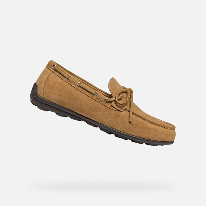 Mocassins pele SPHERICA EC16 HOMEM Caramelo | GEOX