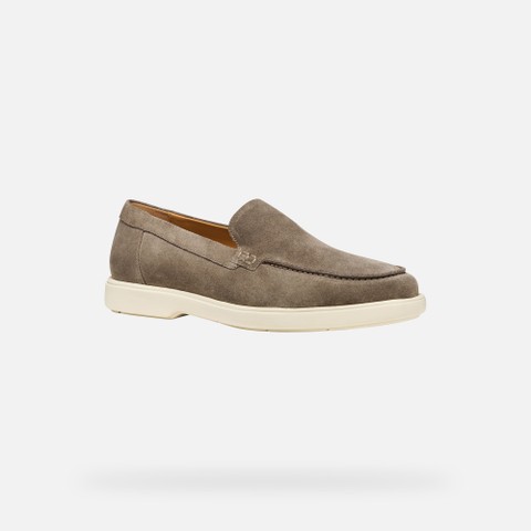 Suede loafers SPHERICA EC17 MAN Dove grey - image number 2 | GEOX