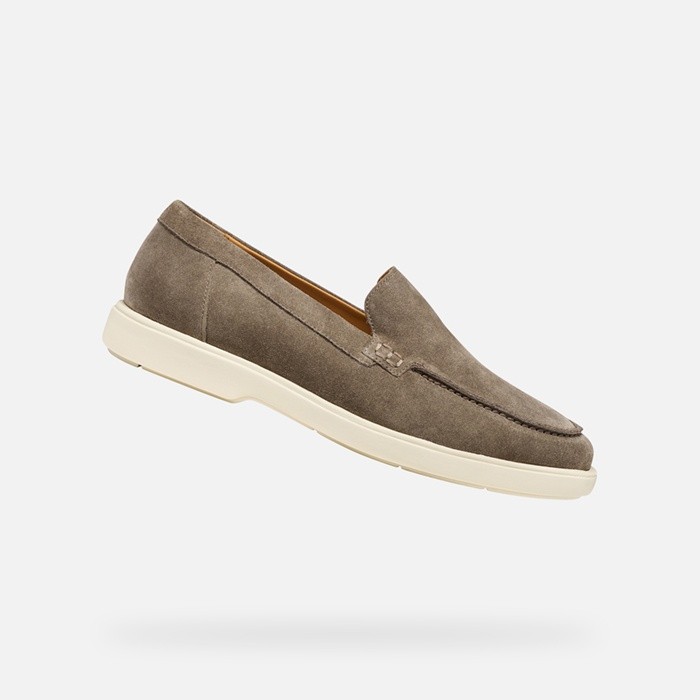 Suede loafers SPHERICA EC17 MAN Dove grey | GEOX
