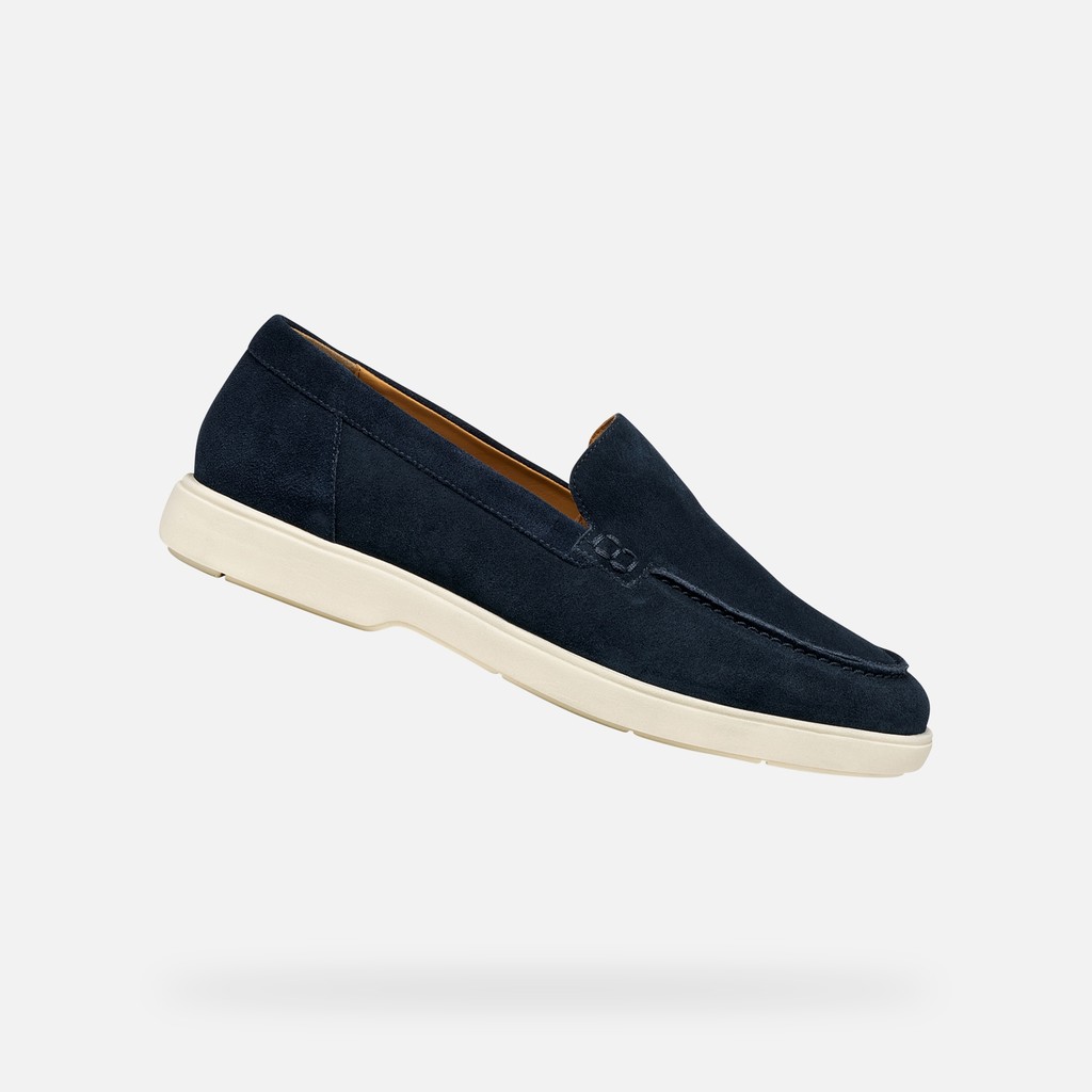 Suede loafers SPHERICA EC17 MAN Navy - image number 0 | GEOX