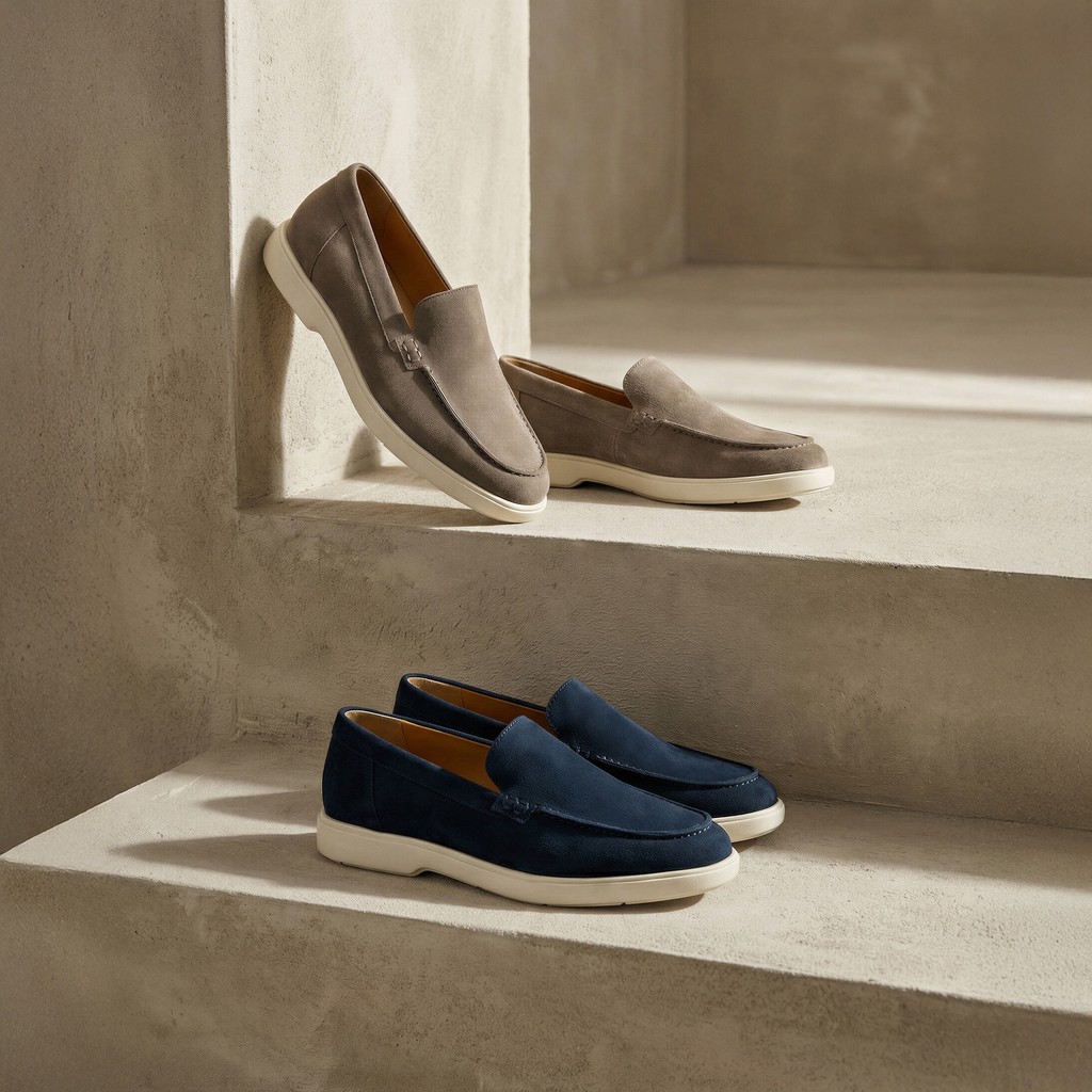 Wildledermokassins SPHERICA EC17 HERR Marineblau - image number 2 | GEOX