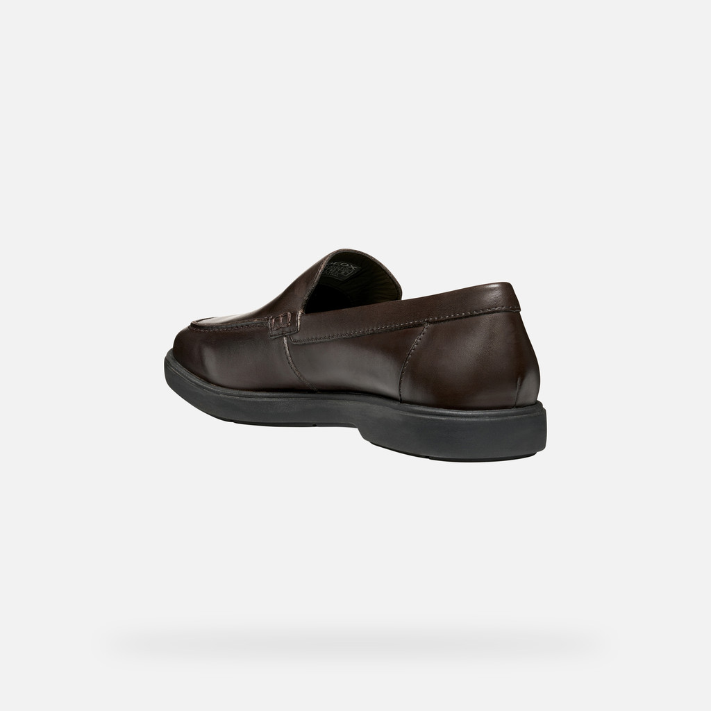 Leather loafers SPHERICA EC17 MAN Coffee - image number 3 | GEOX