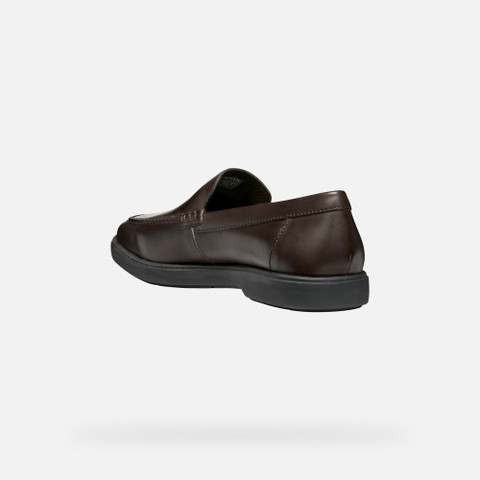 Leather loafers SPHERICA EC17 MAN Coffee - image number 3 | GEOX
