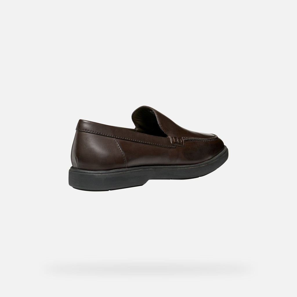 Leather loafers SPHERICA EC17 MAN Coffee - image number 4 | GEOX