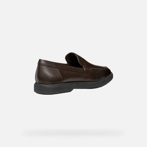 Leather loafers SPHERICA EC17 MAN Coffee - image number 4 | GEOX