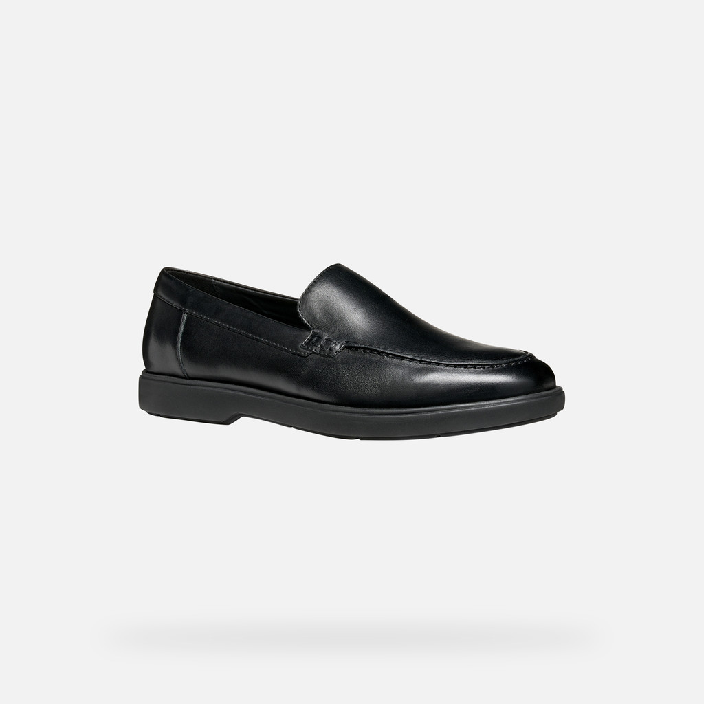 Leather loafers SPHERICA EC17 MAN Black - image number 2 | GEOX