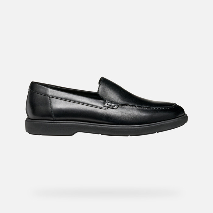 Leather loafers SPHERICA EC17 MAN Black | GEOX