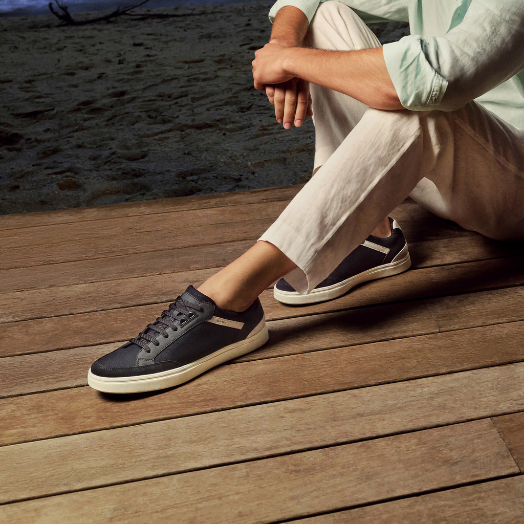 Low top sneakers BALTMOORE MAN Navy - image number 8 | GEOX