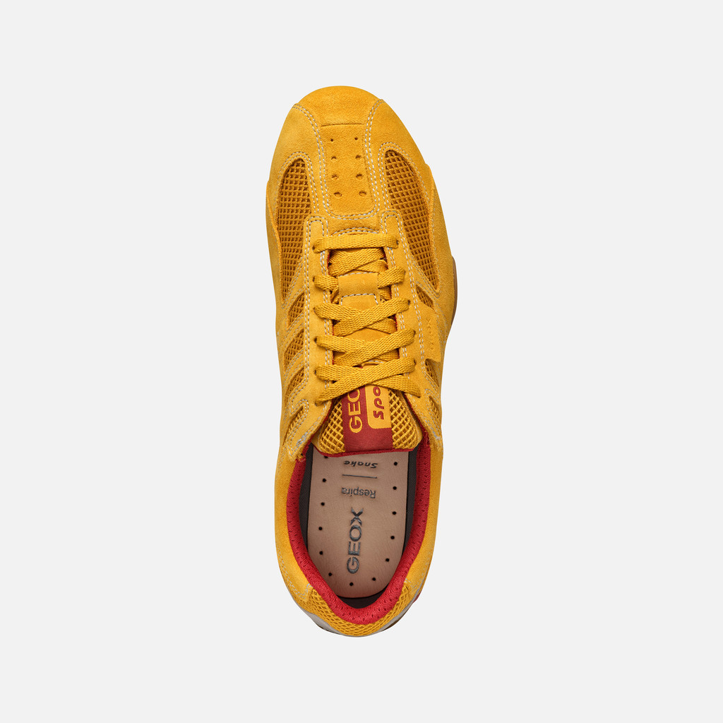 Low top sneakers SNAKE ORIGINAL MAN Ochre - image number 6 | GEOX