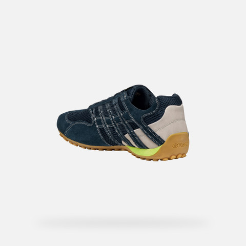 Baskets basse Vintage SNAKE ORIGINAL HOMME Bleu marine - image number 3 | GEOX