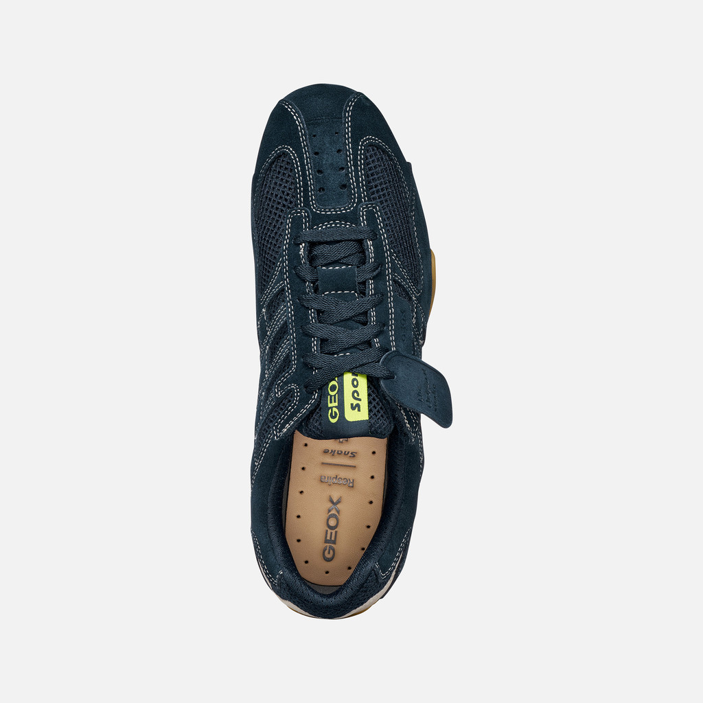 Baskets basse Vintage SNAKE ORIGINAL HOMME Bleu marine - image number 5 | GEOX