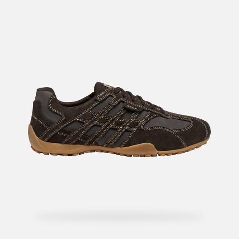 Low top sneakers SNAKE ORIGINAL MAN Dark Brown - image number 1 | GEOX