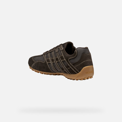 Low top sneakers SNAKE ORIGINAL MAN Dark Brown - image number 3 | GEOX