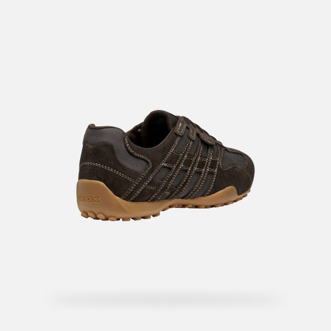 Low top sneakers SNAKE ORIGINAL MAN Dark Brown - image number 4 | GEOX
