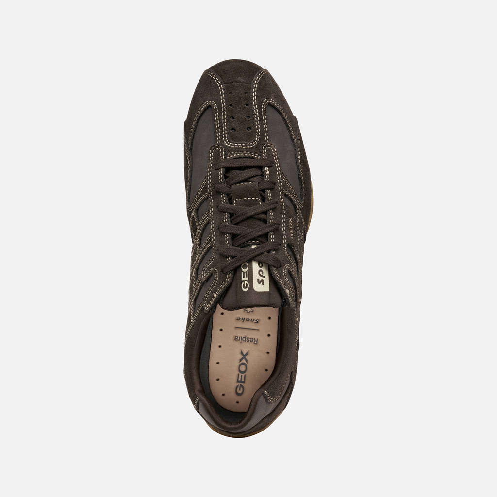 Low top sneakers SNAKE ORIGINAL MAN Dark Brown - image number 5 | GEOX