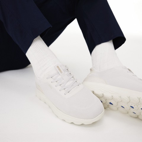 Slip in sneakers SPHERICA PLUS MAN Off White - image number 2 | GEOX