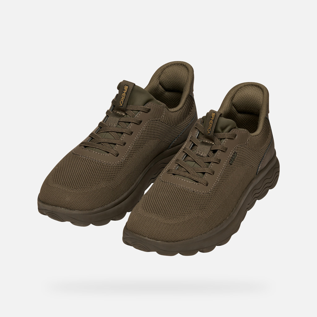 Slip in sneakers SPHERICA PLUS MAN Dark Military - image number 9 | GEOX