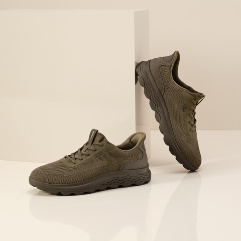 Slip in sneakers SPHERICA PLUS MAN Dark Military - image number 7 | GEOX