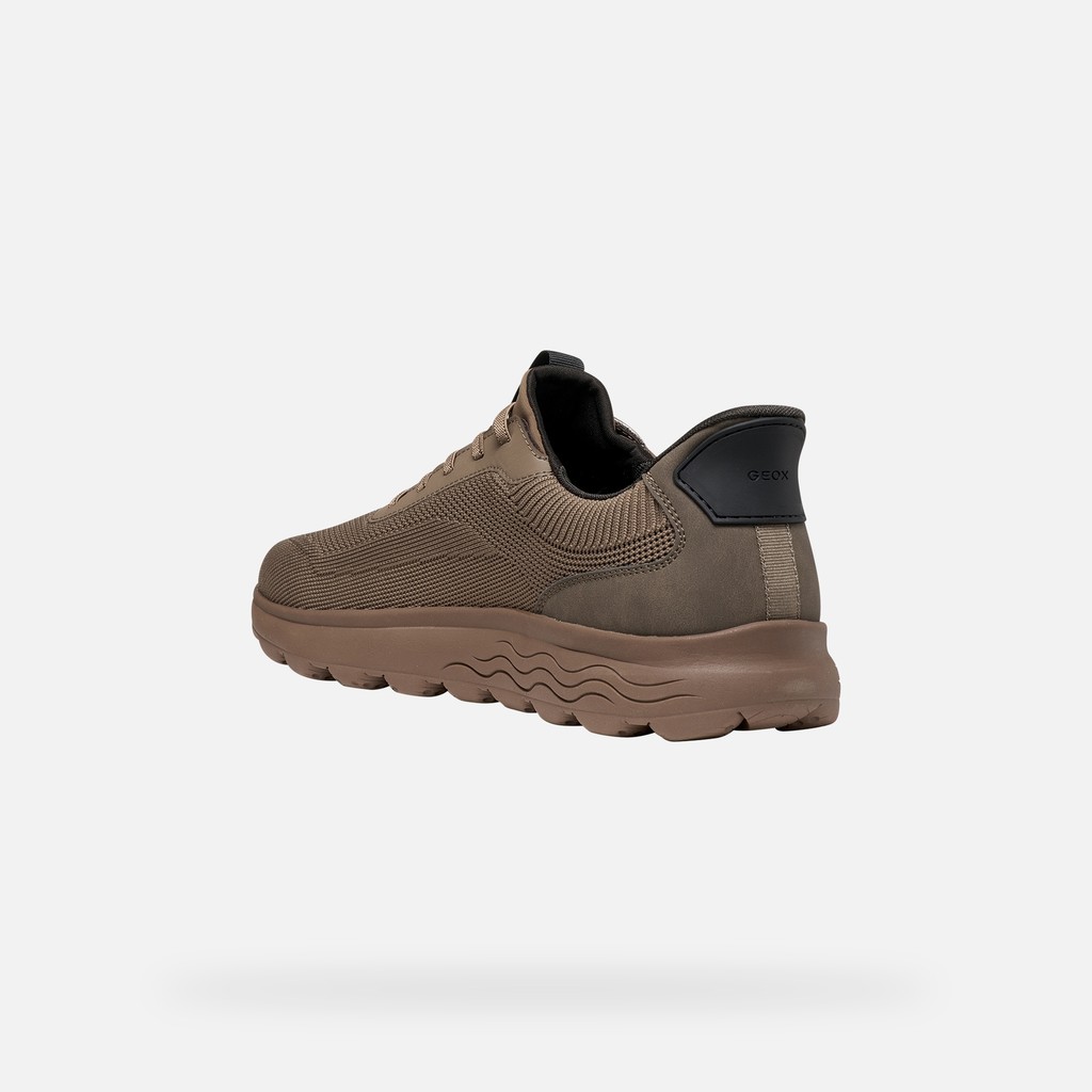 Slip in sneakers SPHERICA PLUS MAN Taupe/Dove grey - image number 3 | GEOX