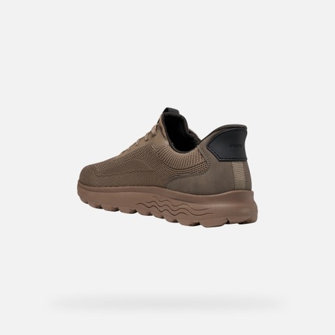 Slip in sneakers SPHERICA PLUS MAN Taupe/Dove grey - image number 3 | GEOX