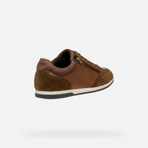 Low top sneakers RENAN MAN Brown cotto - image number 4 | GEOX