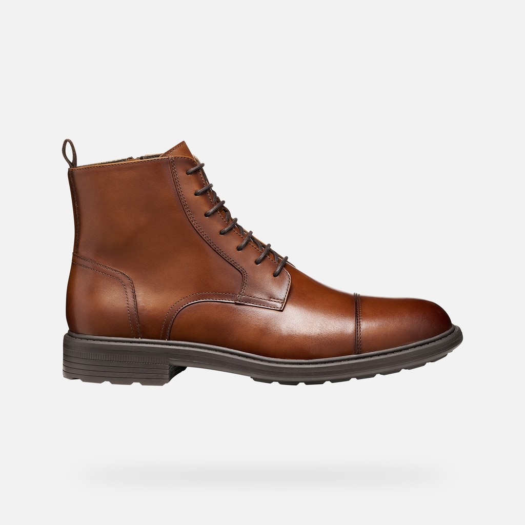 Ankle boots WALK PLEASURE B MAN Cognac - image number 1 | GEOX