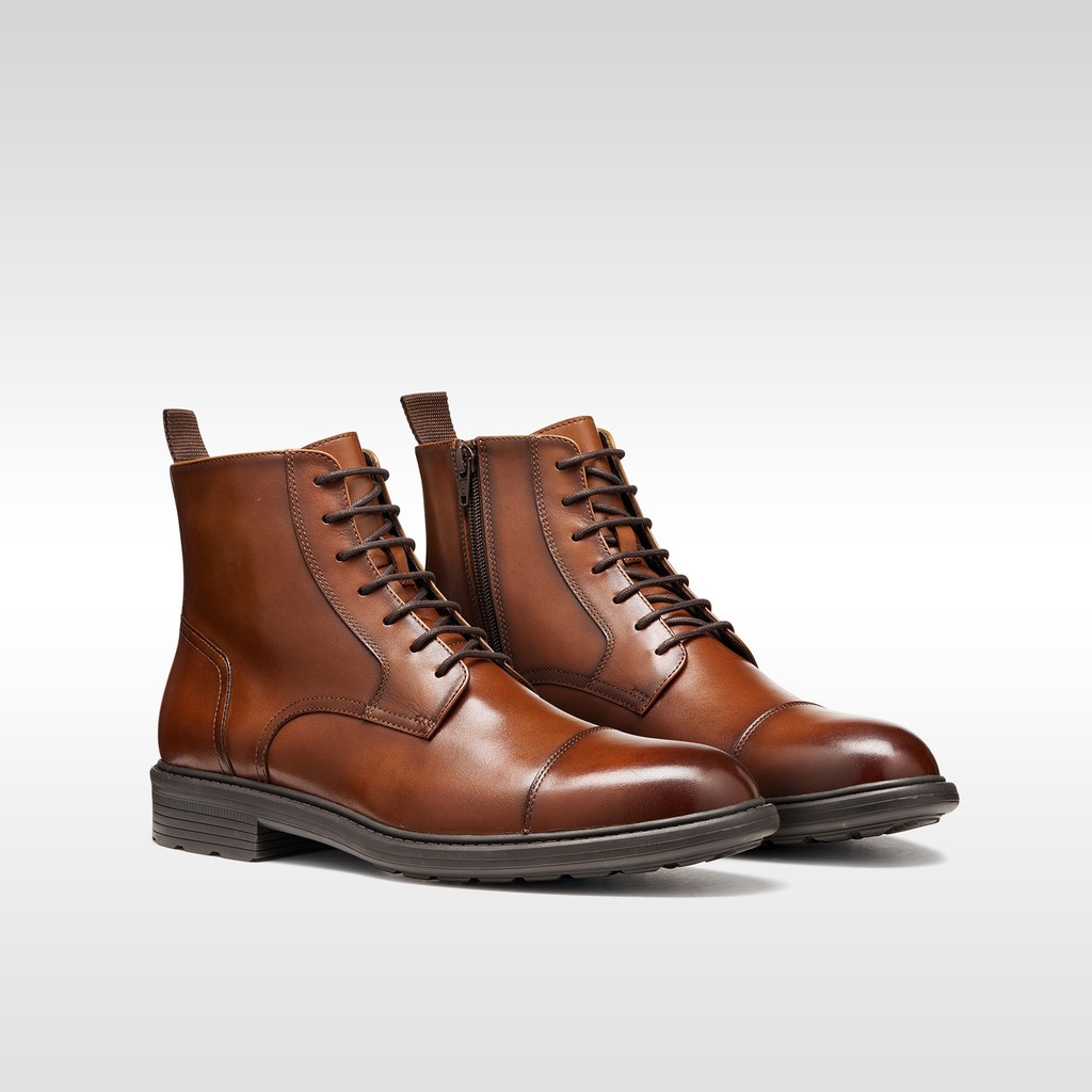 Ankle boots WALK PLEASURE B MAN Cognac - image number 7 | GEOX
